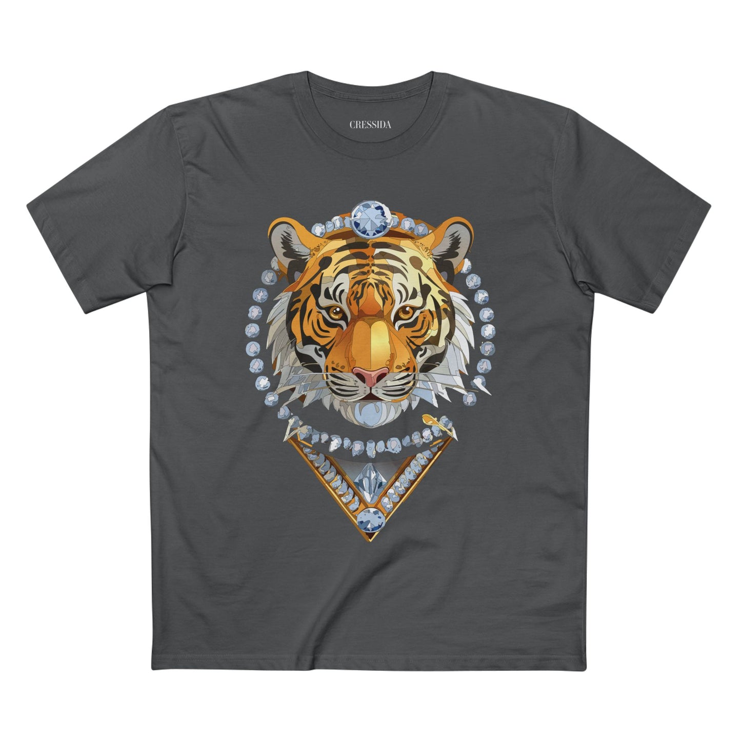 Unisex Premium Cotton Tee Shirt Featuring Antique Animal Medallion Art