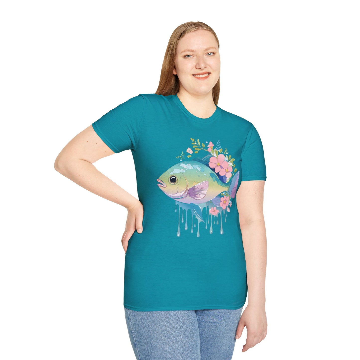 Fish Art Design Shirt, T Shirt with Fish, Graphic Shirt, Tee Shirt with Graphic Design, Shirt with Fish Graphic Art