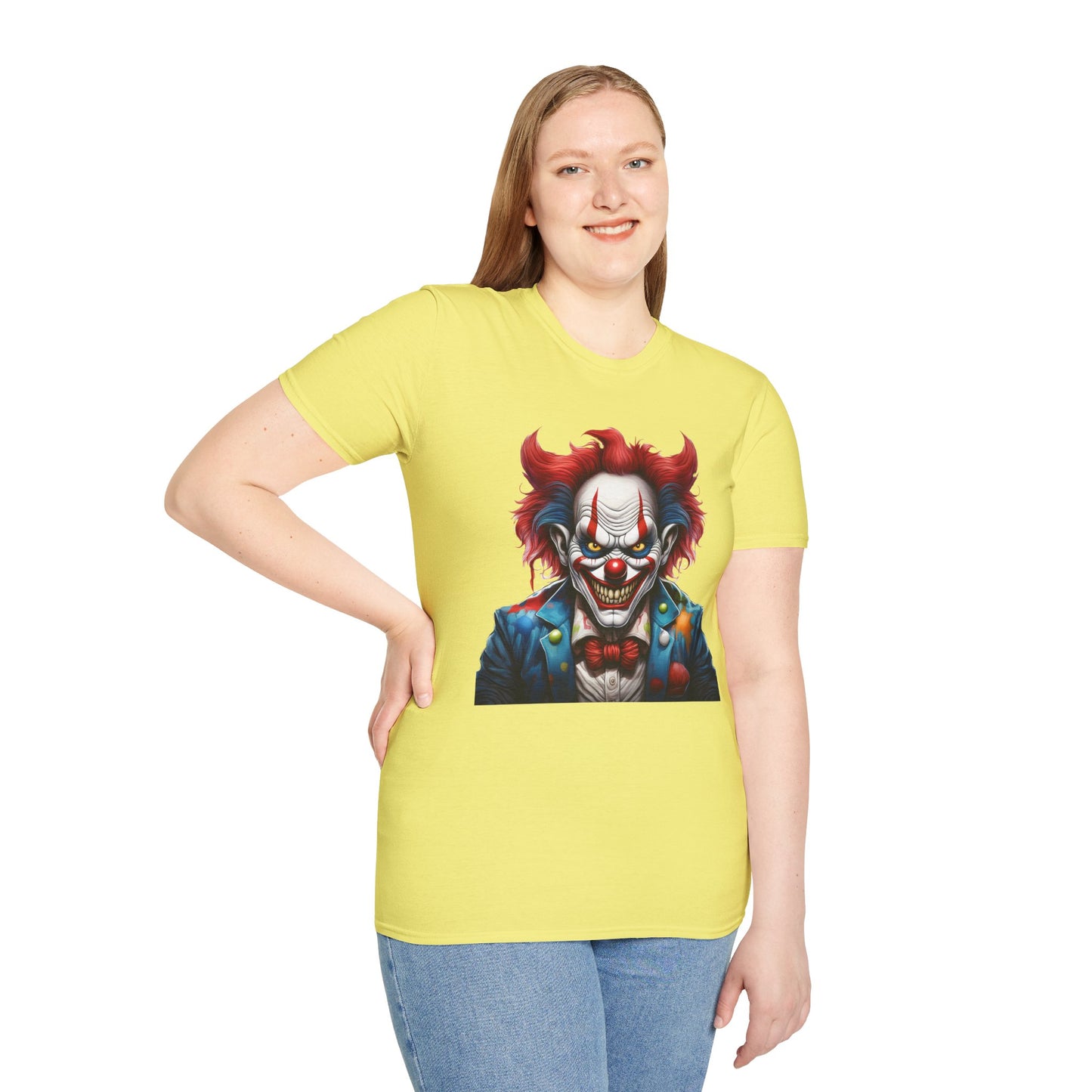 Clown Shirt, T Shirt with Clown, Funny Man Shirt, Tee Shirt with Funny Man, Circus Shirt, Shirt with Circus, Scary Man Shirt, Shirt with Scary Man
