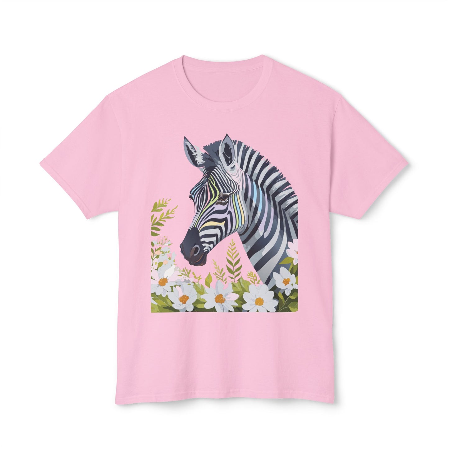 Zebra T-Shirt, Vintage Zebra Tee, Floral Tees, Zebra Art Design Shirt, Tee Shirt with Zebra 7