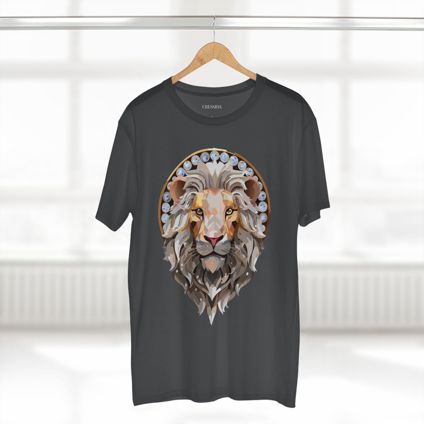 Unisex Animal Print Tee With Antique Medallion Art Design Graphic