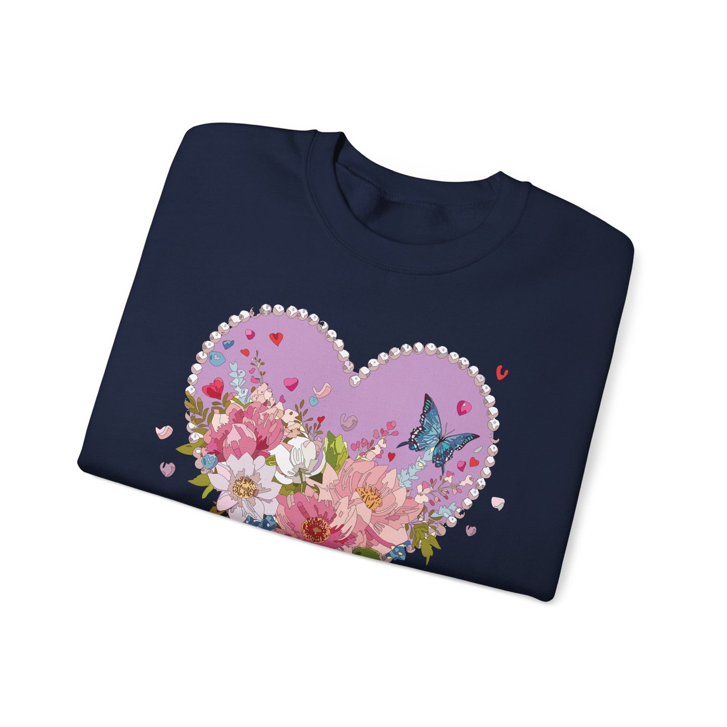 Floral Heart Sweatshirt, Floral Love Sweatshirt, Valentine's Day Sweatshirt, Heart Floral Sweatshirt