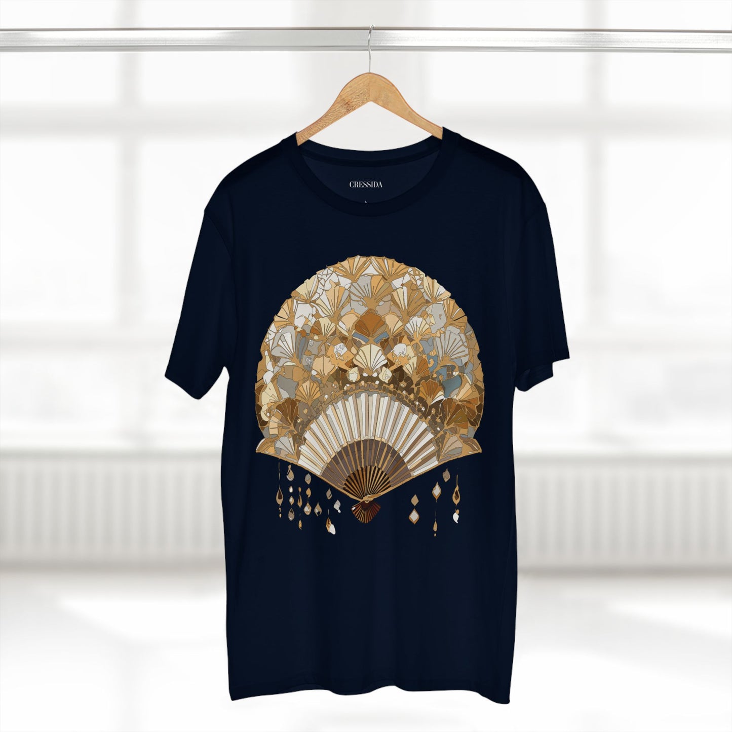 Fan shirt, Shirt with Fan, Tee Shirt with Antique Fan