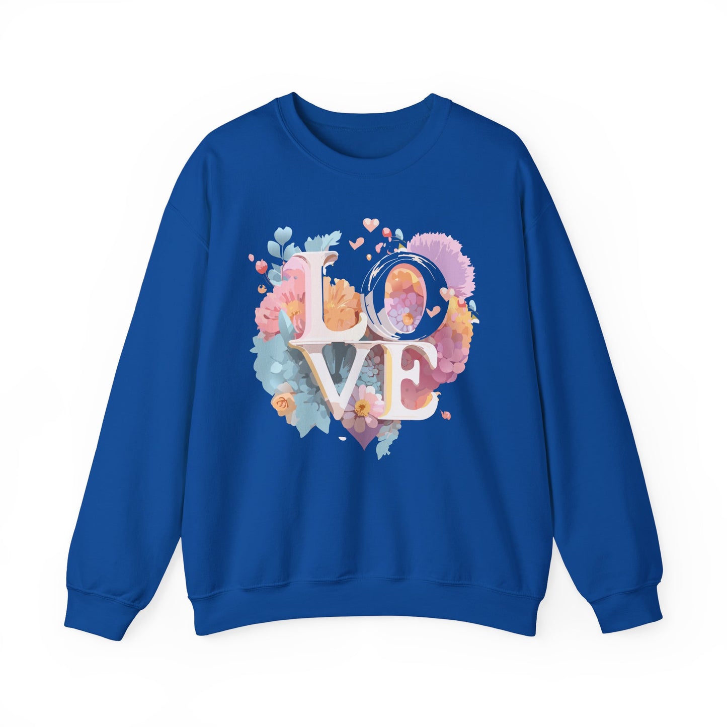 Floral Love Sweatshirt, Valentine's Day Sweatshirt, Love Flower Sweatshirt