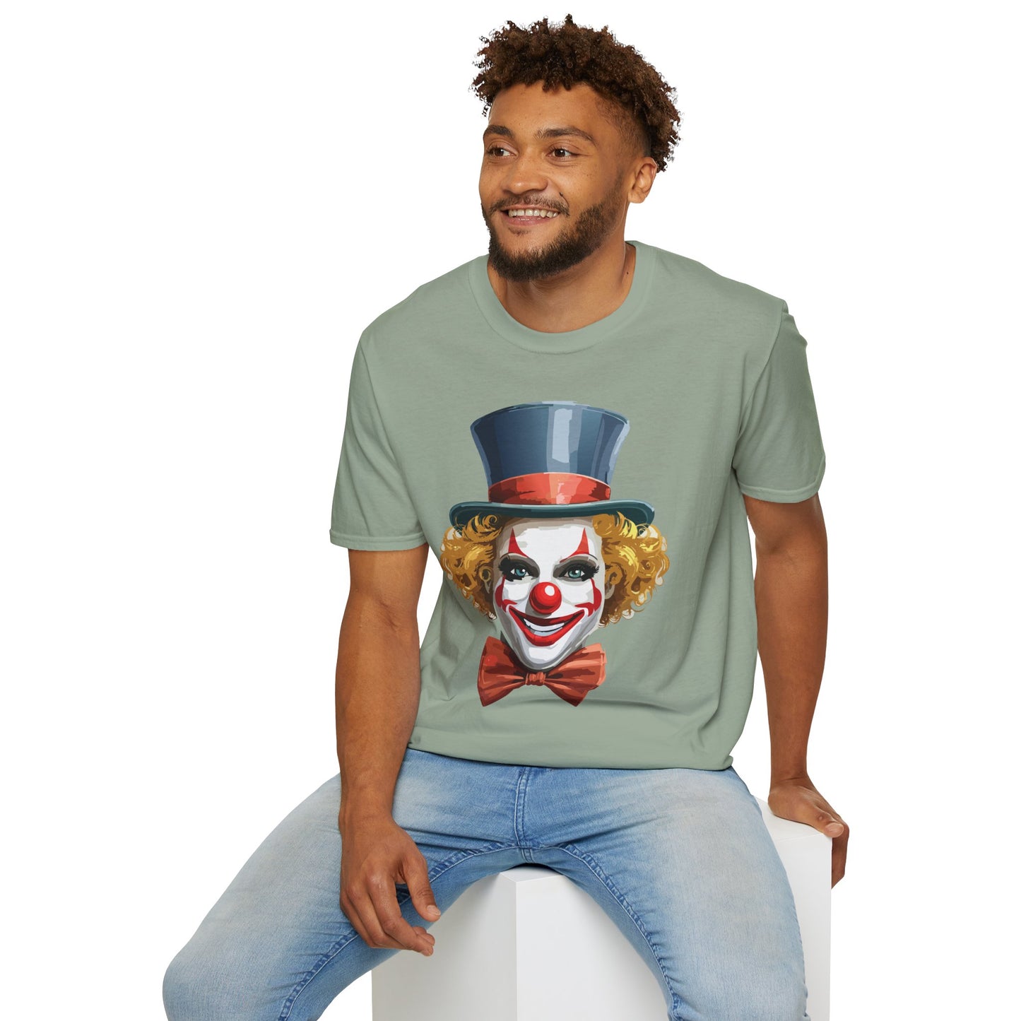 Clown Shirt, T Shirt with Clown, Funny Man Shirt, Tee Shirt with Funny Man, Circus Shirt, Shirt with Circus, Scary Man Shirt, Shirt with Scary Man