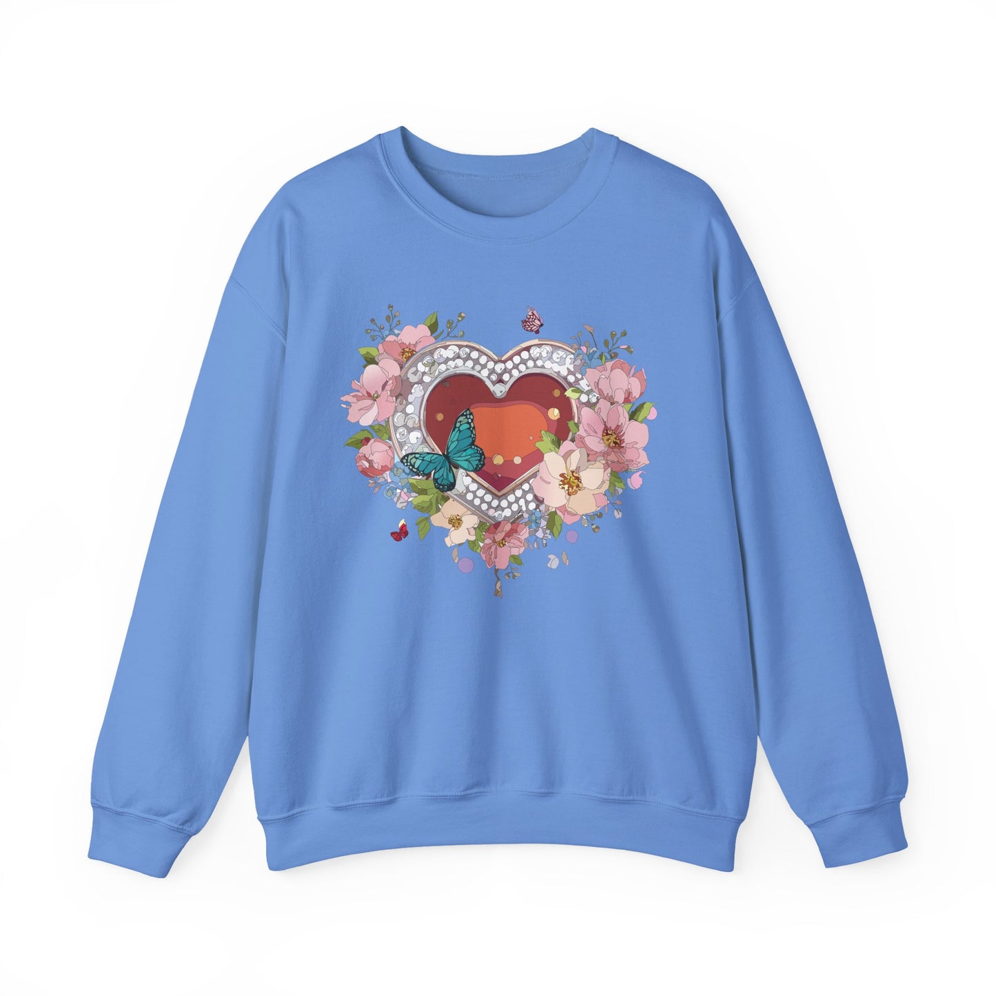Floral Heart Sweatshirt, Floral Love Sweatshirt, Valentine's Day Sweatshirt, Heart Floral Sweatshirt