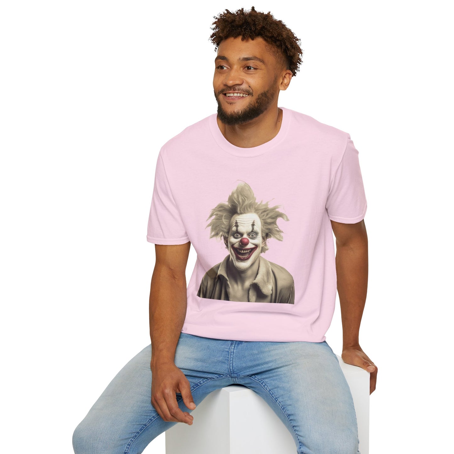 Clown Shirt, T Shirt with Clown, Funny Man Shirt, Tee Shirt with Funny Man, Circus Shirt, Shirt with Circus, Scary Man Shirt, Shirt with Scary Man