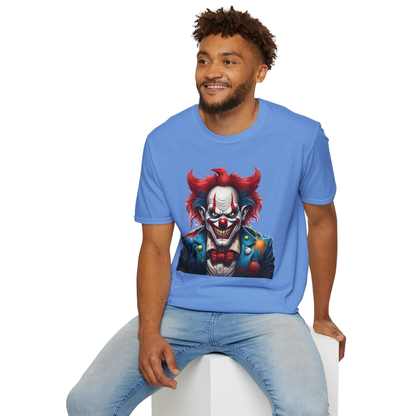 Clown Shirt, T Shirt with Clown, Funny Man Shirt, Tee Shirt with Funny Man, Circus Shirt, Shirt with Circus, Scary Man Shirt, Shirt with Scary Man