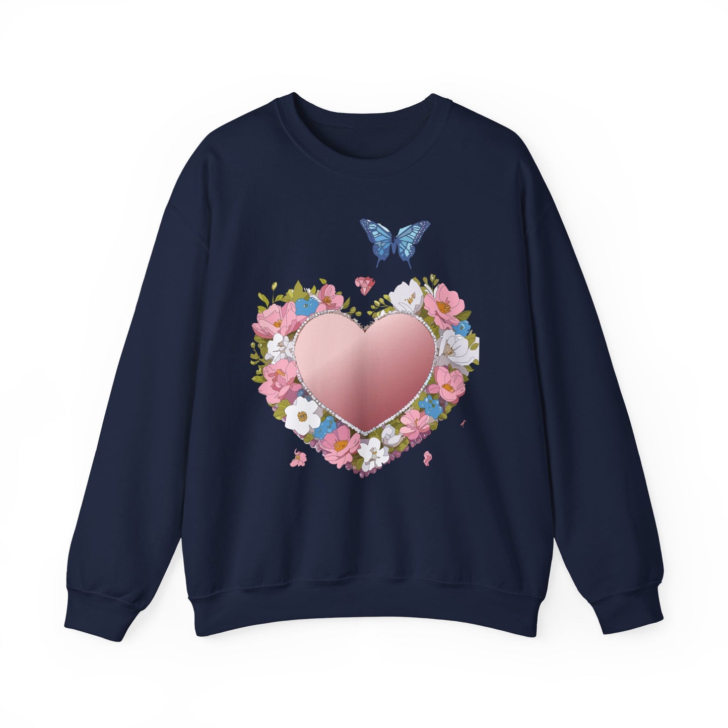 Floral Heart Sweatshirt, Floral Love Sweatshirt, Valentine's Day Sweatshirt, Heart Floral Sweatshirt