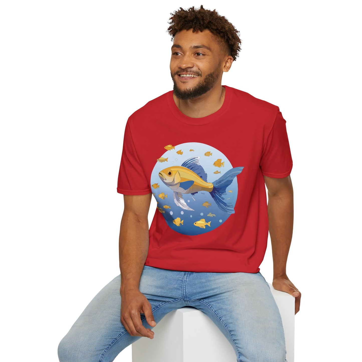 Fish Art Design Shirt, T Shirt with Fish, Graphic Shirt, Tee Shirt with Graphic Design, Shirt with Fish Graphic Art