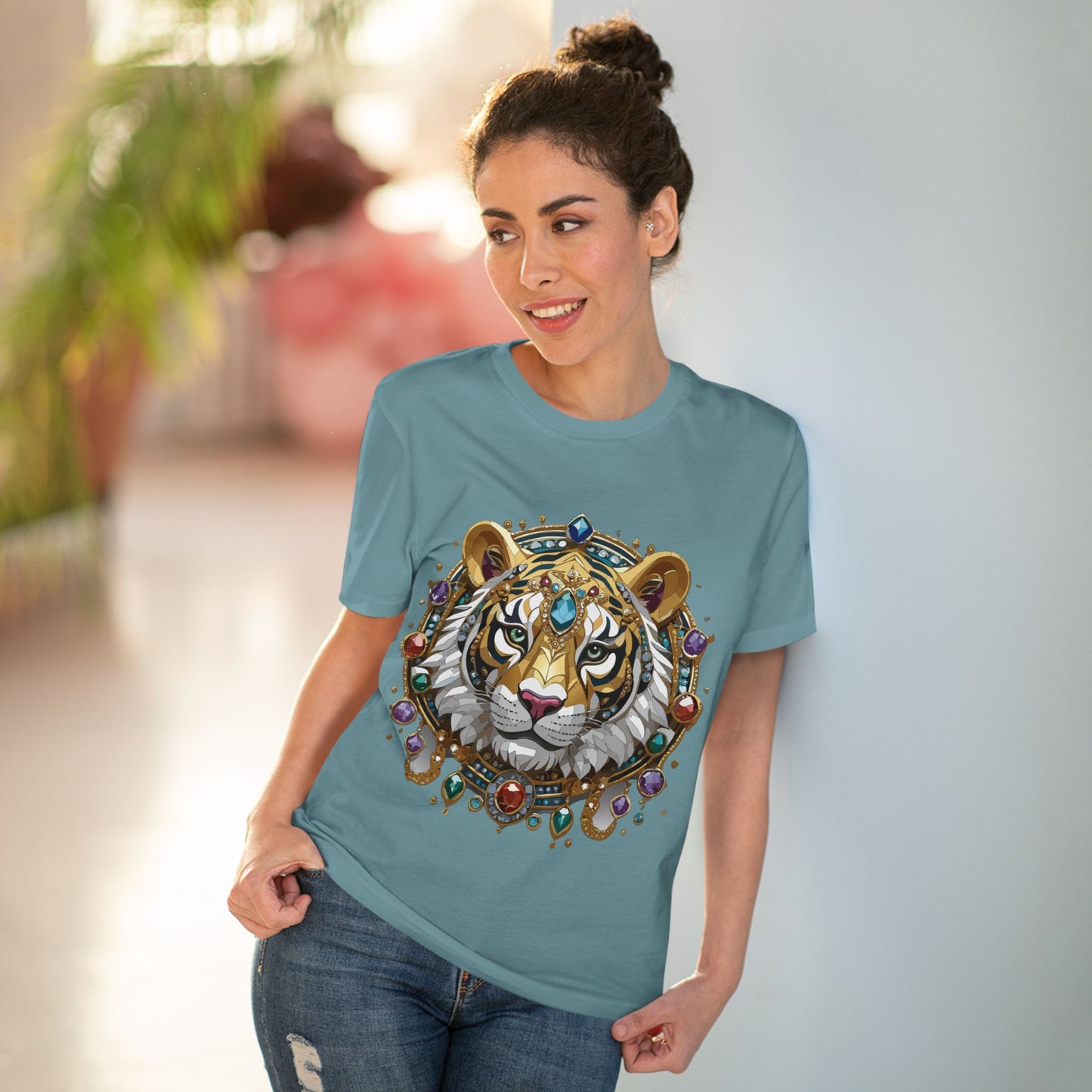 Organic T-shirt with Animals - Tiger