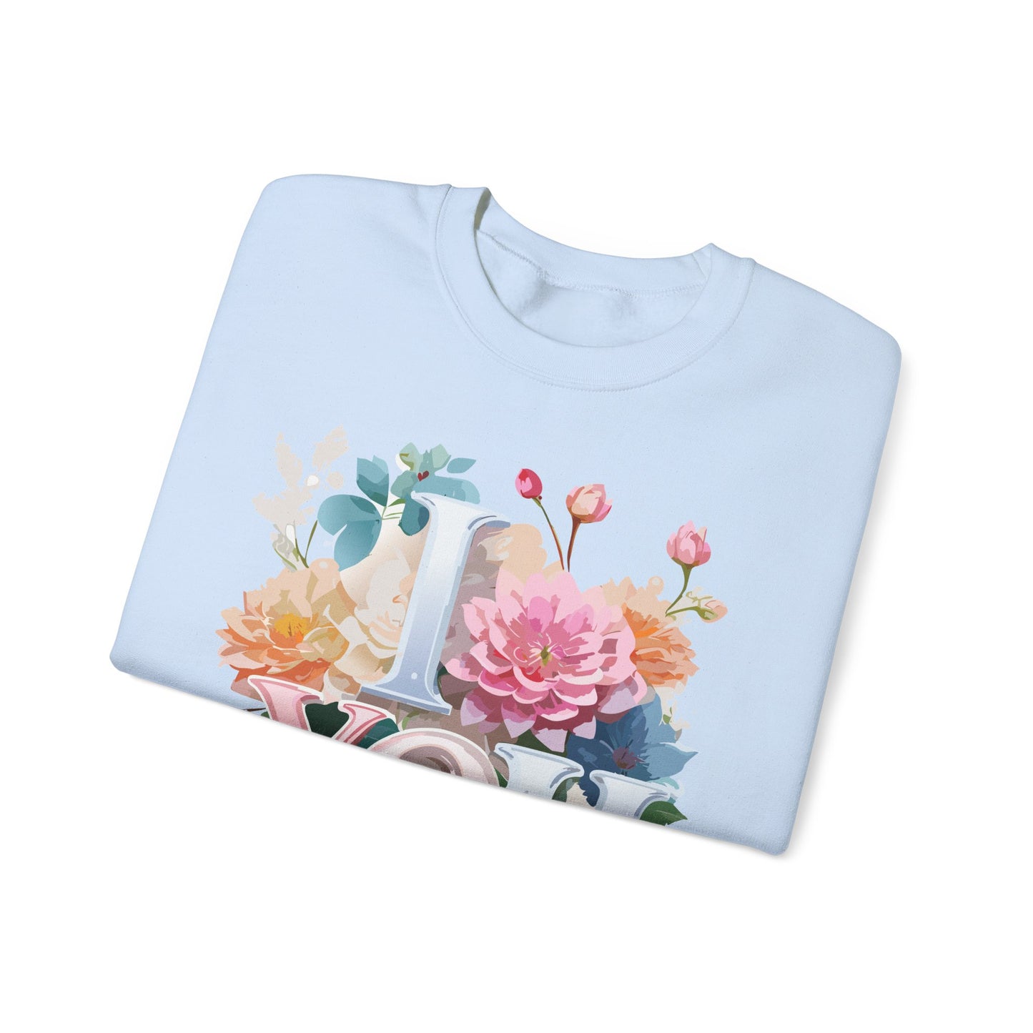 Floral Love Sweatshirt, Valentine's Day Sweatshirt, Love Flower Sweatshirt