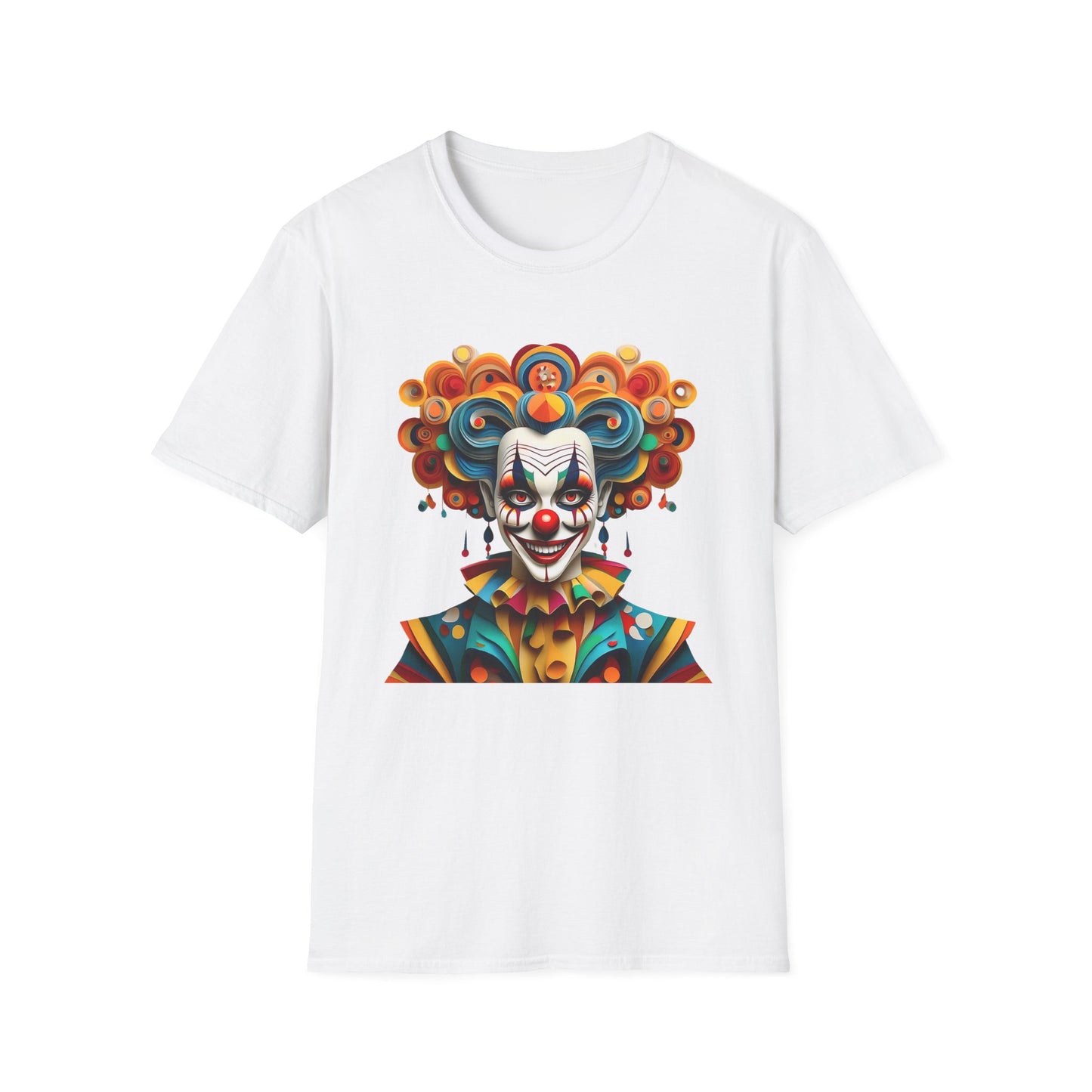 Clown Shirt, T Shirt with Clown, Funny Man Shirt, Tee Shirt with Funny Man, Circus Shirt, Shirt with Circus, Scary Man Shirt, Shirt with Scary Man
