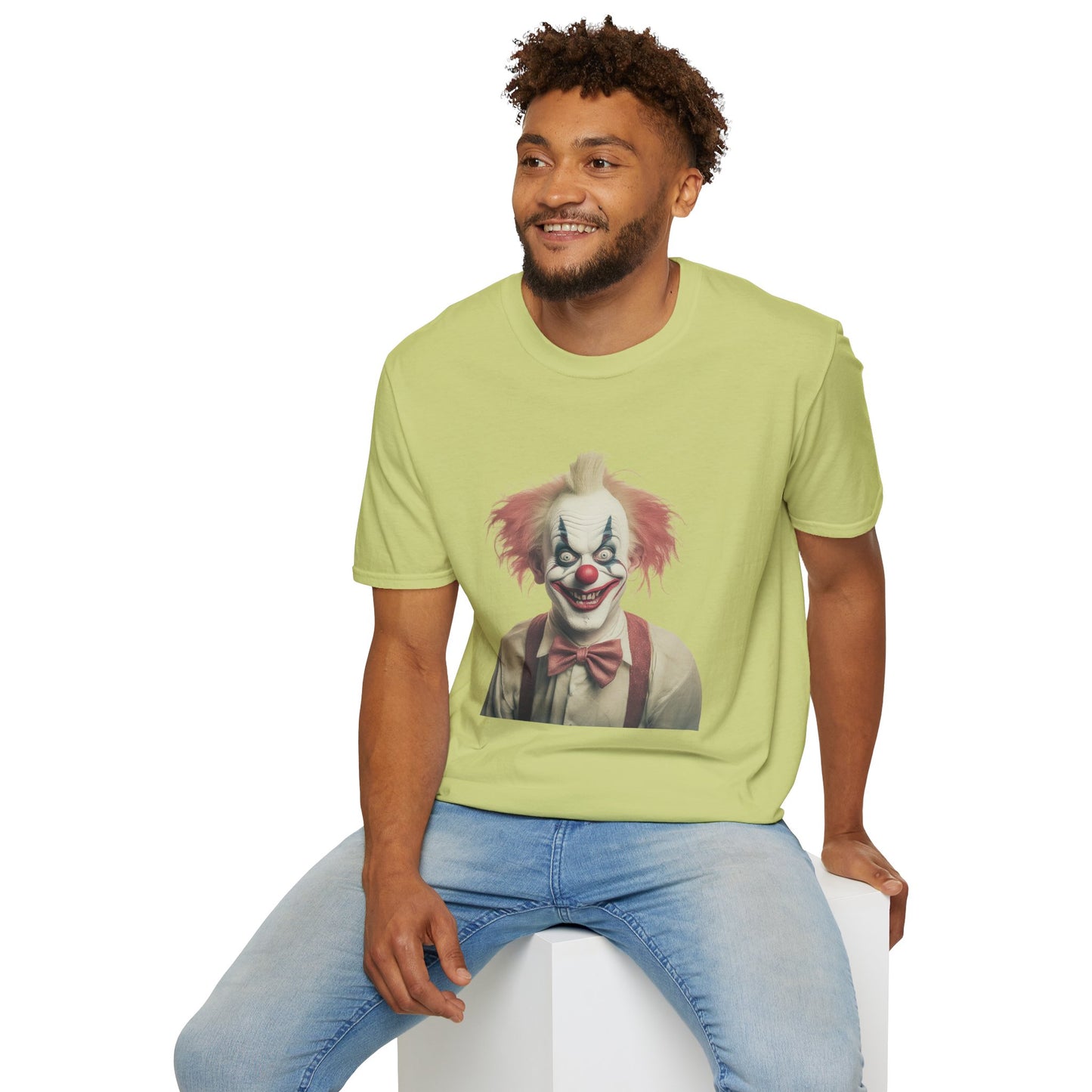 Clown Shirt, T Shirt with Clown, Funny Man Shirt, Tee Shirt with Funny Man, Circus Shirt, Shirt with Circus, Scary Man Shirt, Shirt with Scary Man