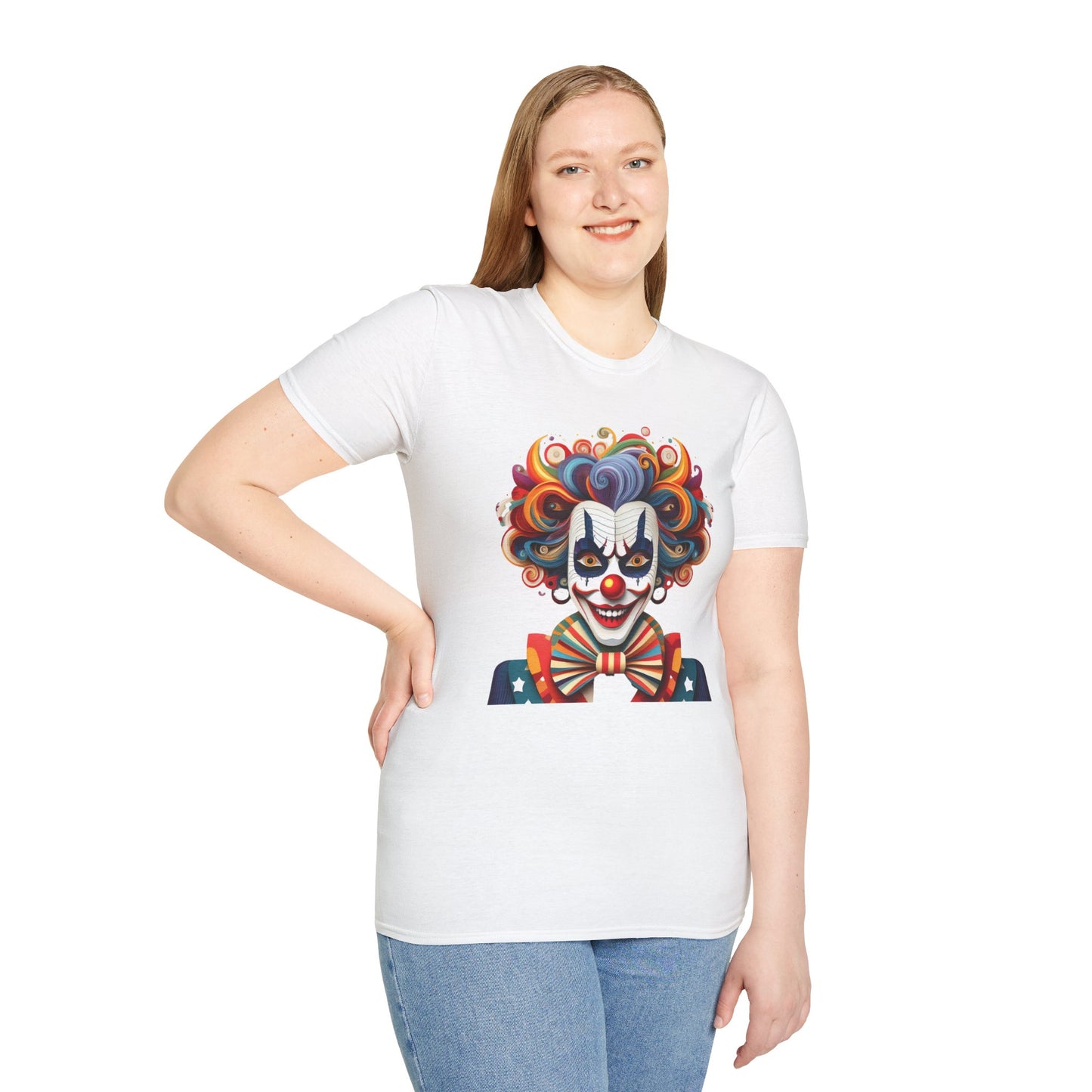 Clown Shirt, T Shirt with Clown, Funny Man Shirt, Tee Shirt with Funny Man, Circus Shirt, Shirt with Circus, Scary Man Shirt, Shirt with Scary Man