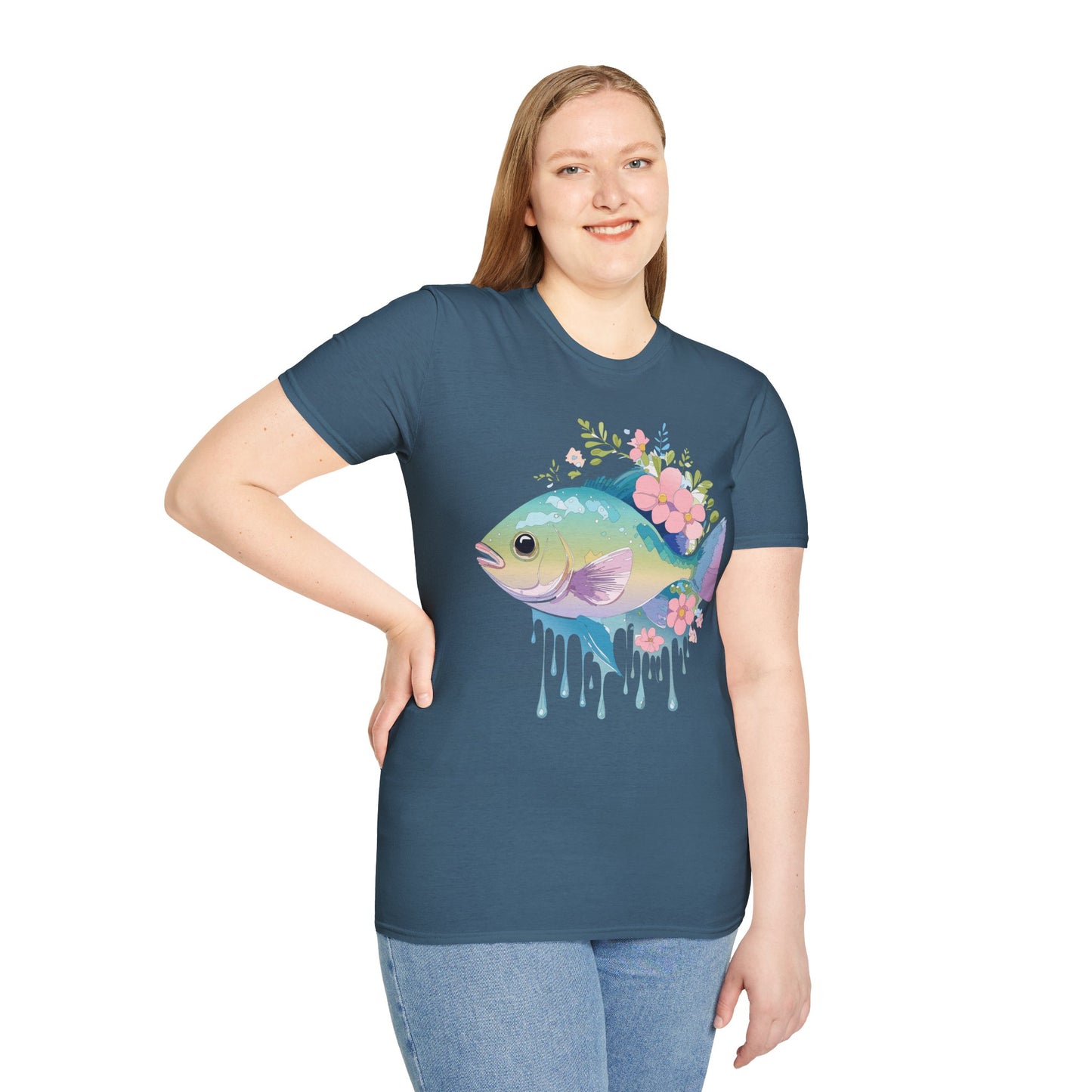 Fish Art Design Shirt, T Shirt with Fish, Graphic Shirt, Tee Shirt with Graphic Design, Shirt with Fish Graphic Art