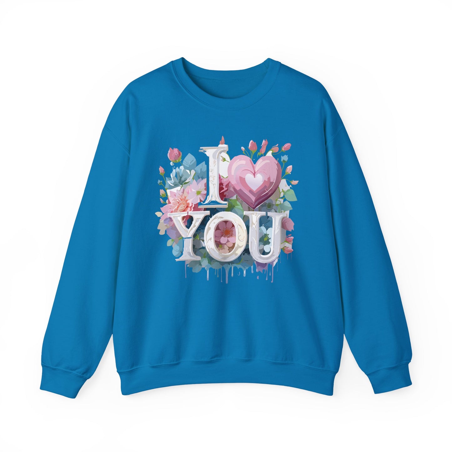 Floral Love Sweatshirt, Valentine's Day Sweatshirt, Love Flower Sweatshirt