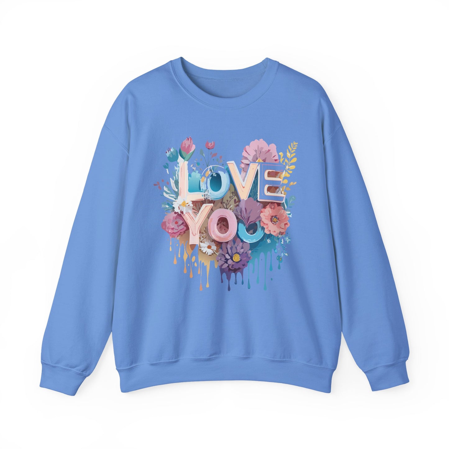 Floral Love Sweatshirt, Valentine's Day Sweatshirt, Love Flower Sweatshirt