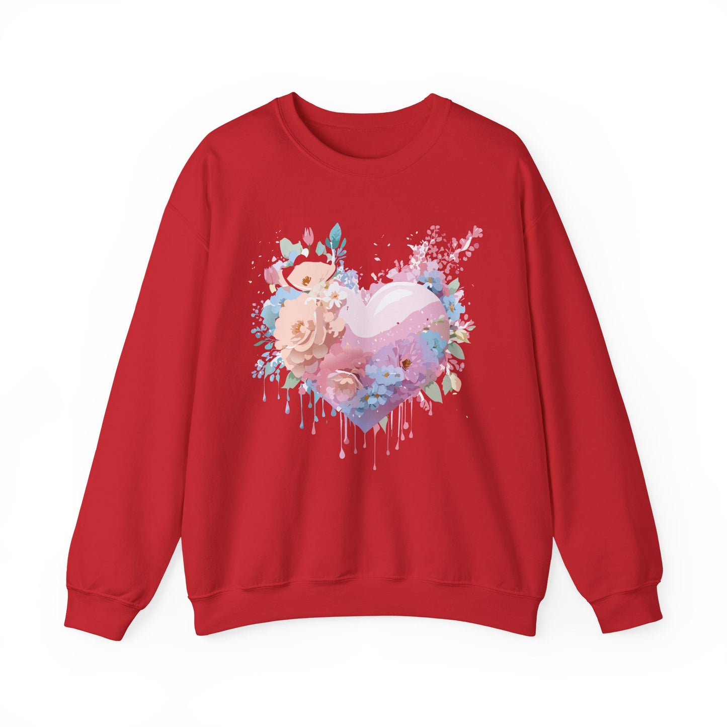 Floral Heart Sweatshirt, Floral Love Sweatshirt, Valentine's Day Sweatshirt, Heart Floral Sweatshirt