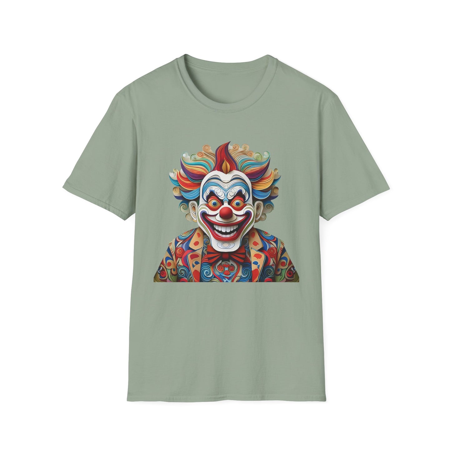 Clown Shirt, T Shirt with Clown, Funny Man Shirt, Tee Shirt with Funny Man, Circus Shirt, Shirt with Circus, Scary Man Shirt, Shirt with Scary Man