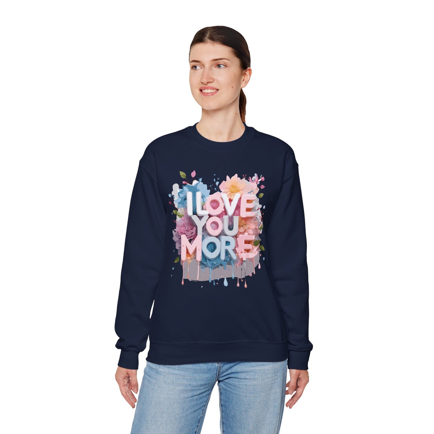 Floral Love Sweatshirt, Valentine's Day Sweatshirt, Love Flower Sweatshirt