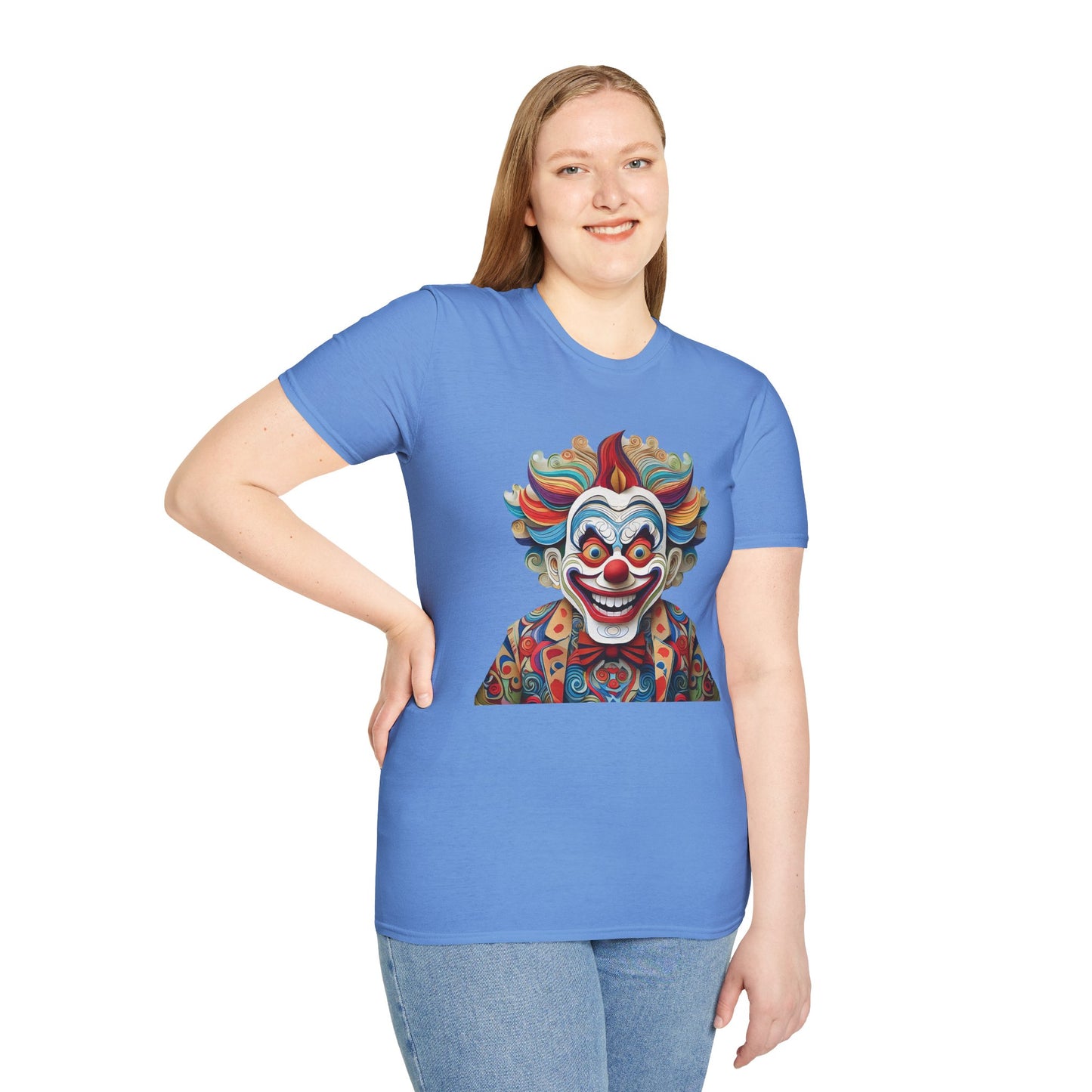 Clown Shirt, T Shirt with Clown, Funny Man Shirt, Tee Shirt with Funny Man, Circus Shirt, Shirt with Circus, Scary Man Shirt, Shirt with Scary Man