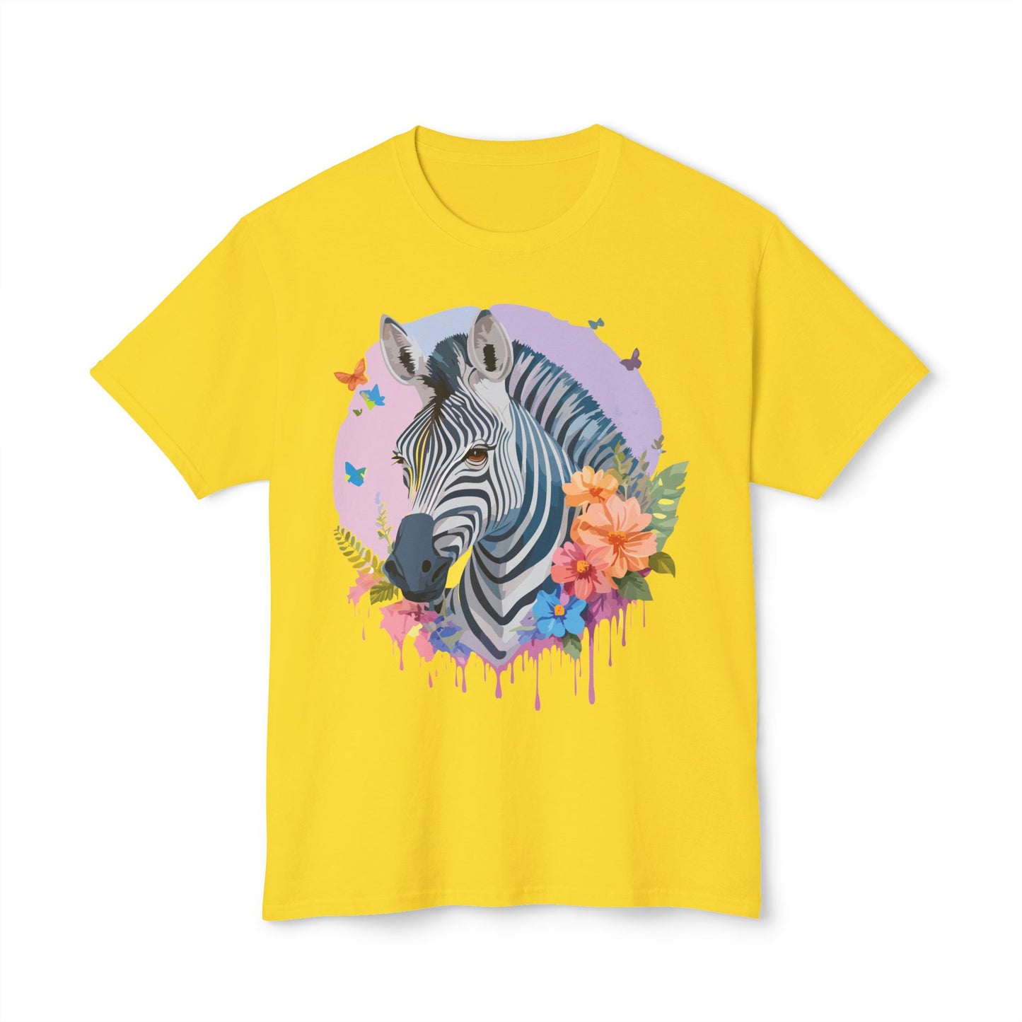 Zebra T-Shirt, Vintage Zebra Tee, Floral Tees, Zebra Art Design Shirt, Tee Shirt with Zebra 3