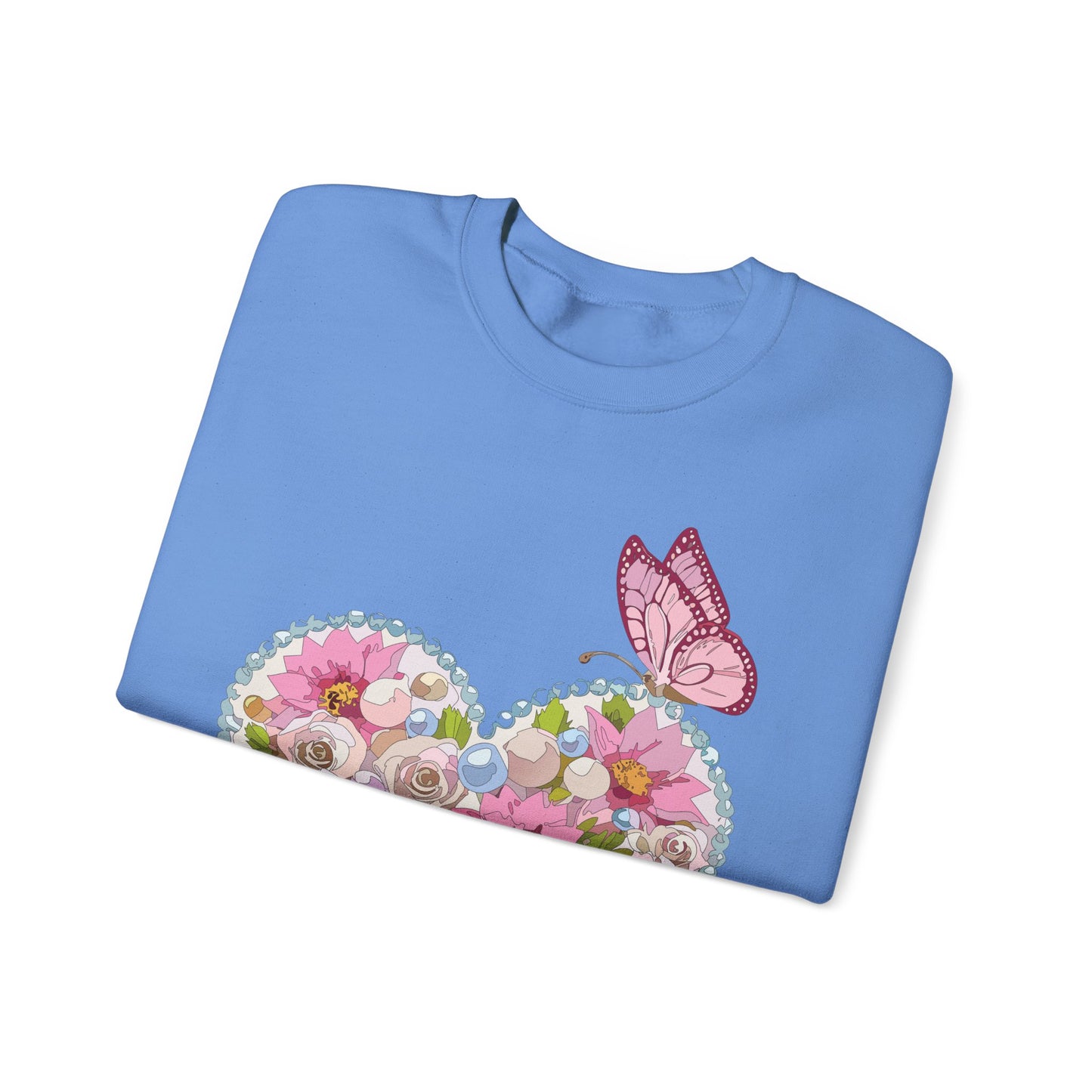 Floral Heart Sweatshirt, Floral Love Sweatshirt, Valentine's Day Sweatshirt, Heart Floral Sweatshirt
