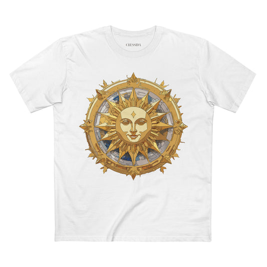 Sun Shirt, Shirt with Sun, Tee Shirt with Gold Sun