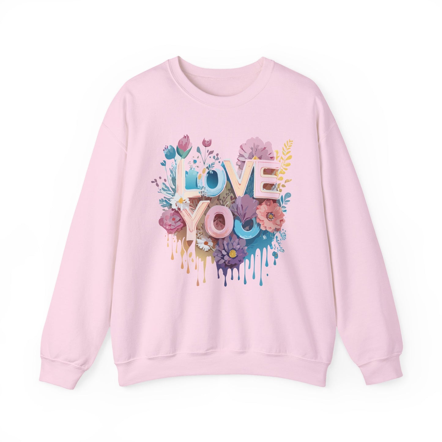 Floral Love Sweatshirt, Valentine's Day Sweatshirt, Love Flower Sweatshirt