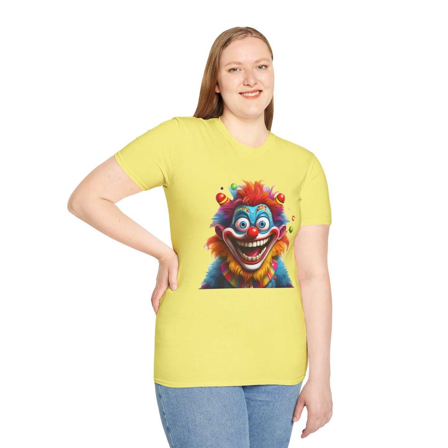 Clown Shirt, T Shirt with Clown, Funny Man Shirt, Tee Shirt with Funny Man, Circus Shirt, Shirt with Circus, Scary Man Shirt, Shirt with Scary Man