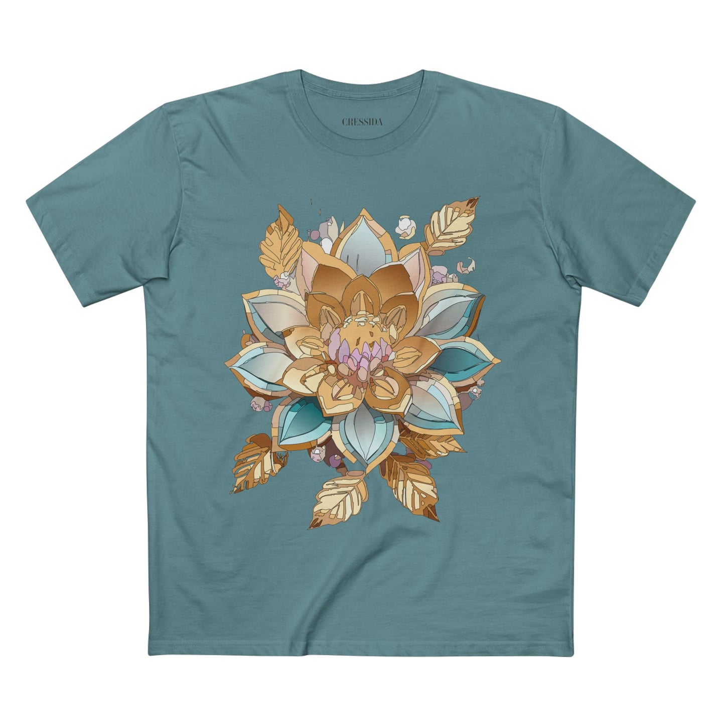 Floral Shirt, Shirt with Flower, Tee Shirt with Antique Flower