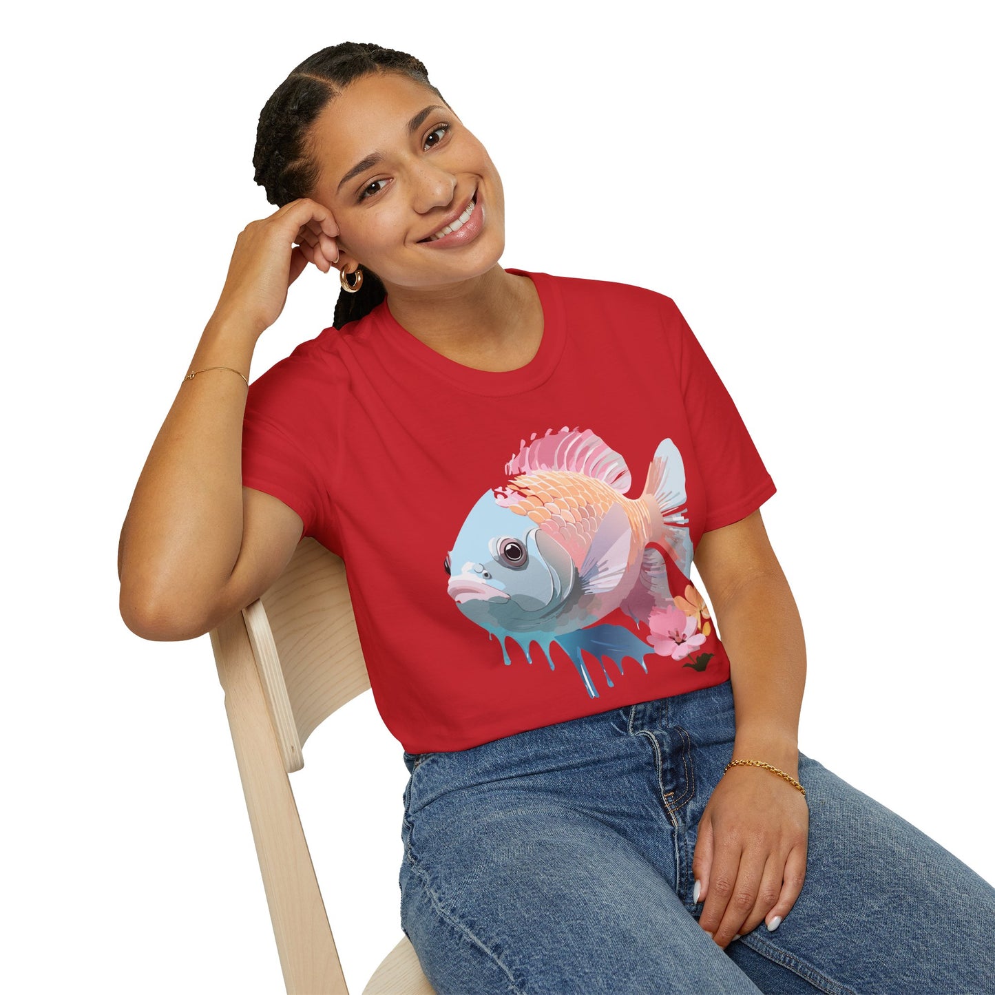 Copy of Fish Art Design Shirt, T Shirt with Fish, Graphic Shirt, Tee Shirt with Graphic Design, Shirt with Fish Graphic Art