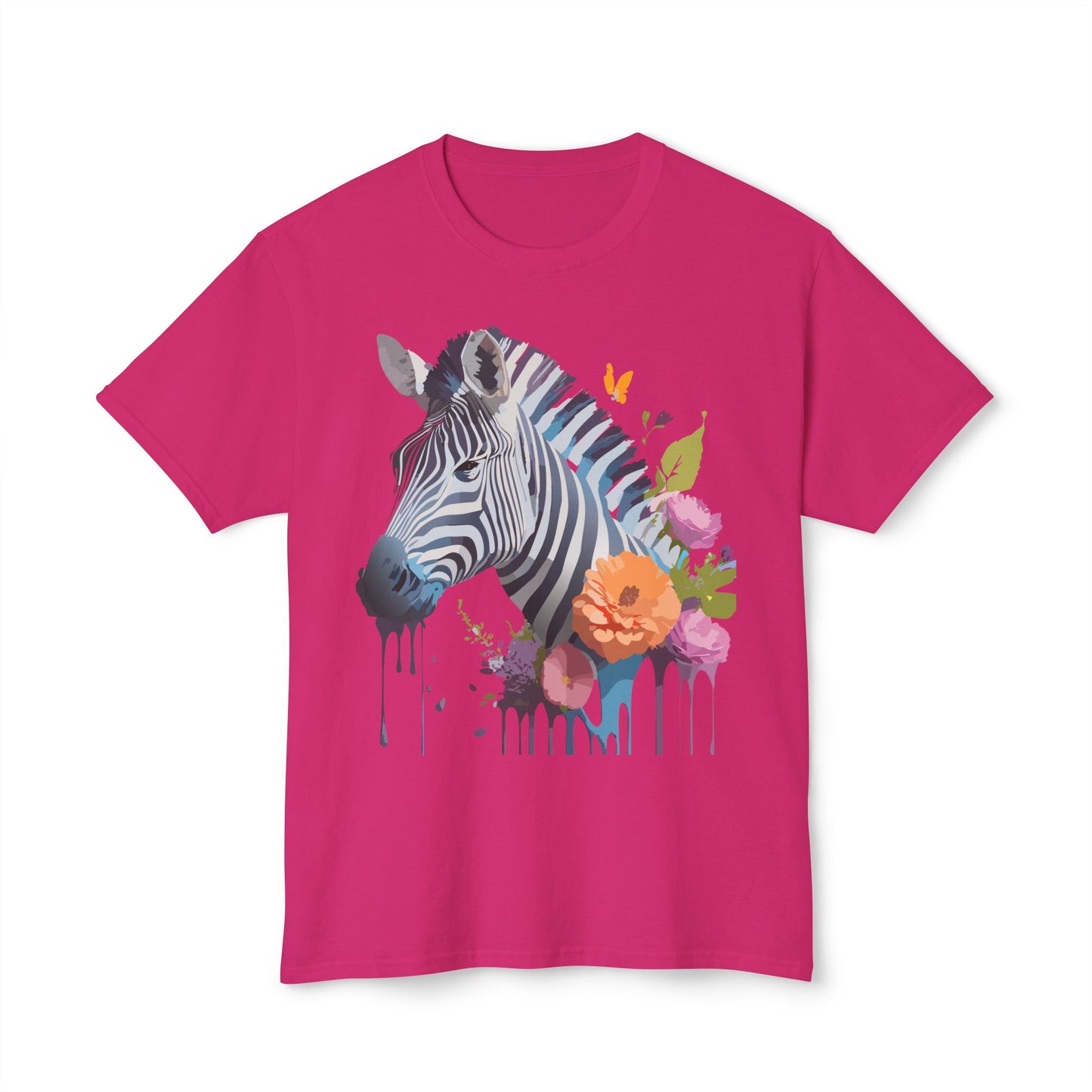 Zebra T-Shirt, Vintage Zebra Tee, Floral Tees, Zebra Art Design Shirt, Tee Shirt with Zebra 9