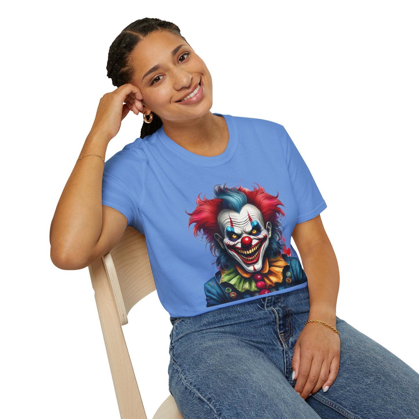Clown Shirt, T Shirt with Clown, Funny Man Shirt, Tee Shirt with Funny Man, Circus Shirt, Shirt with Circus, Scary Man Shirt, Shirt with Scary Man