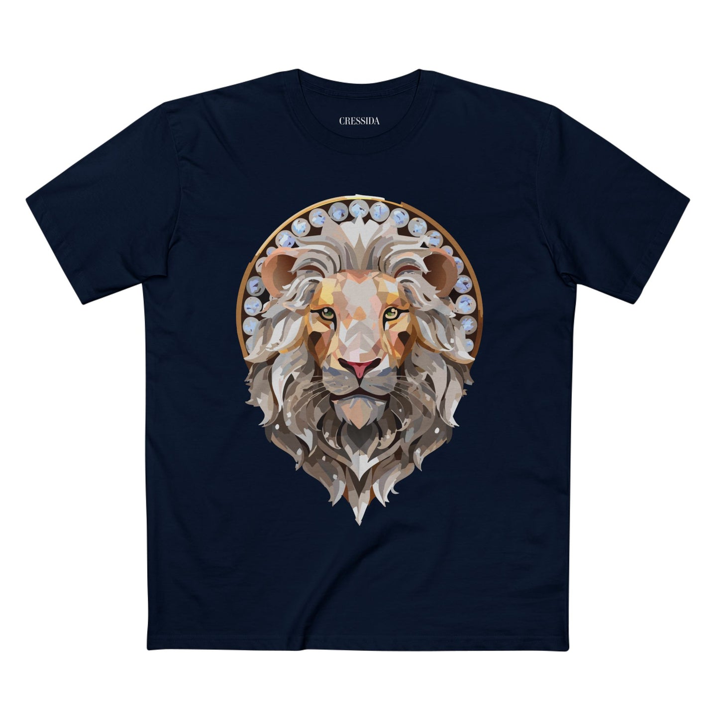 Unisex Animal Print Tee With Antique Medallion Art Design Graphic