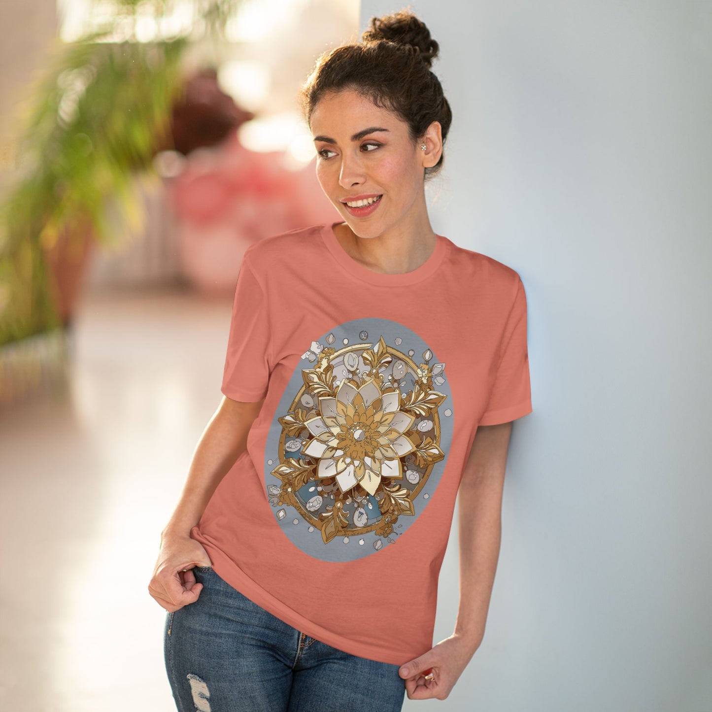 Organic T-shirt with Flower