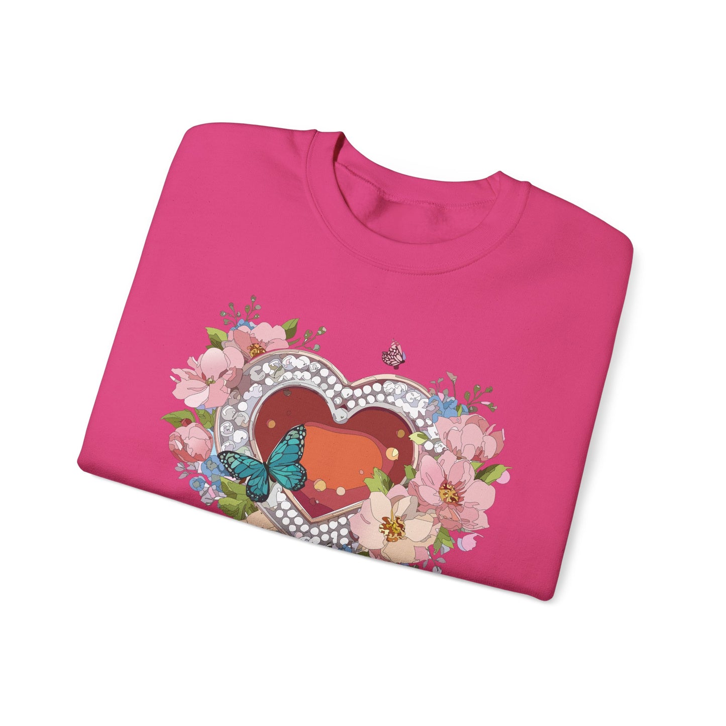 Floral Heart Sweatshirt, Floral Love Sweatshirt, Valentine's Day Sweatshirt, Heart Floral Sweatshirt