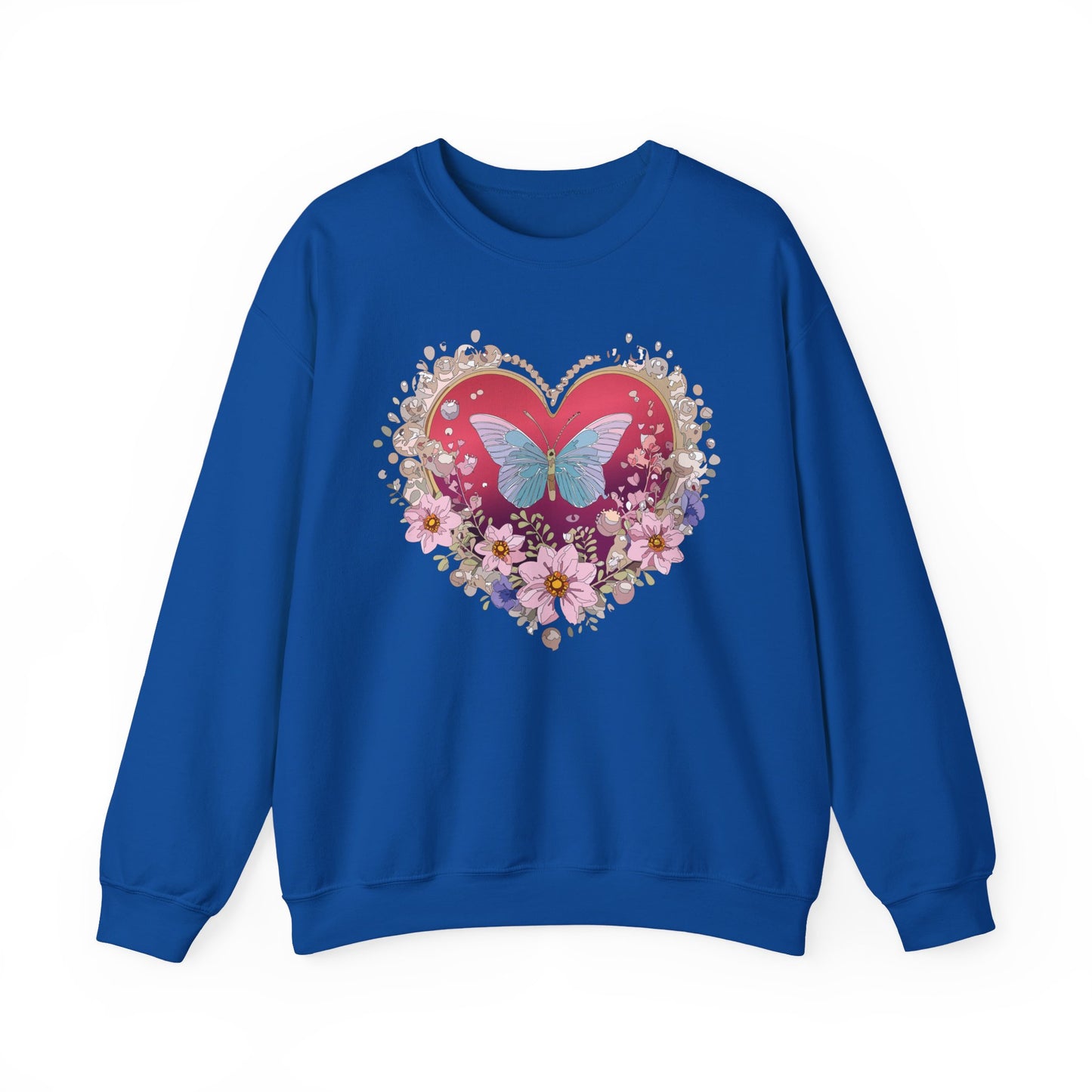 Floral Heart Sweatshirt, Floral Love Sweatshirt, Valentine's Day Sweatshirt, Heart Floral Sweatshirt