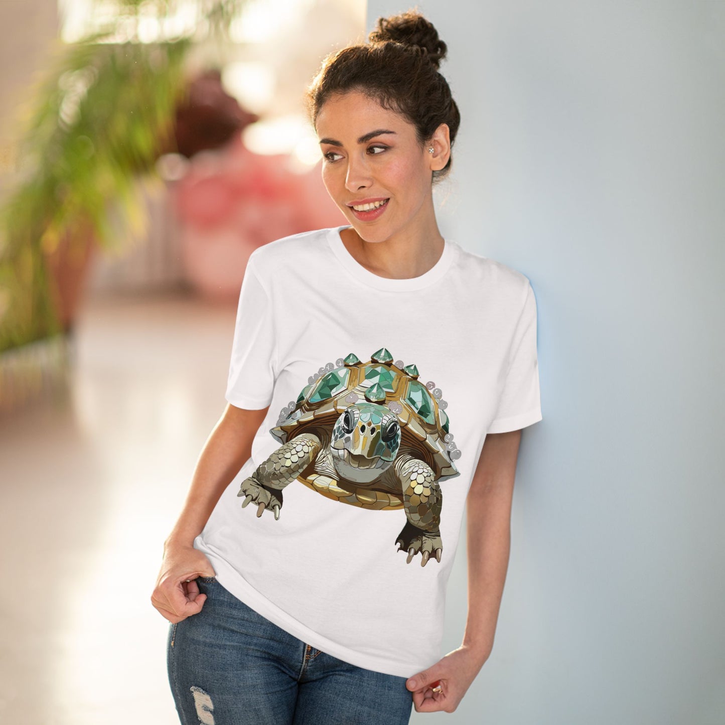 Organic T-shirt with Animals - Turtle