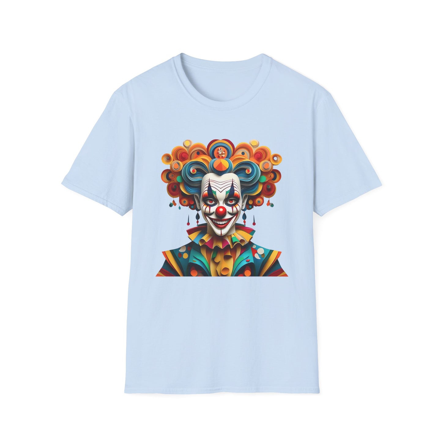Clown Shirt, T Shirt with Clown, Funny Man Shirt, Tee Shirt with Funny Man, Circus Shirt, Shirt with Circus, Scary Man Shirt, Shirt with Scary Man