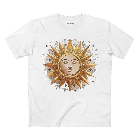 Sun Shirt, Shirt with Sun, Tee Shirt with Gold Sun