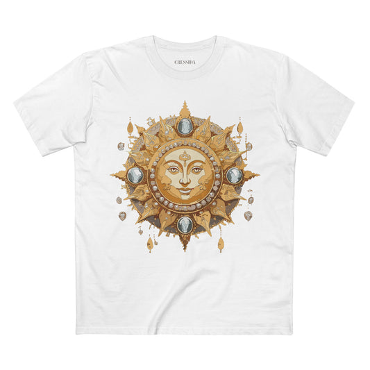 Sun Shirt, Shirt with Sun, Tee Shirt with Gold Sun