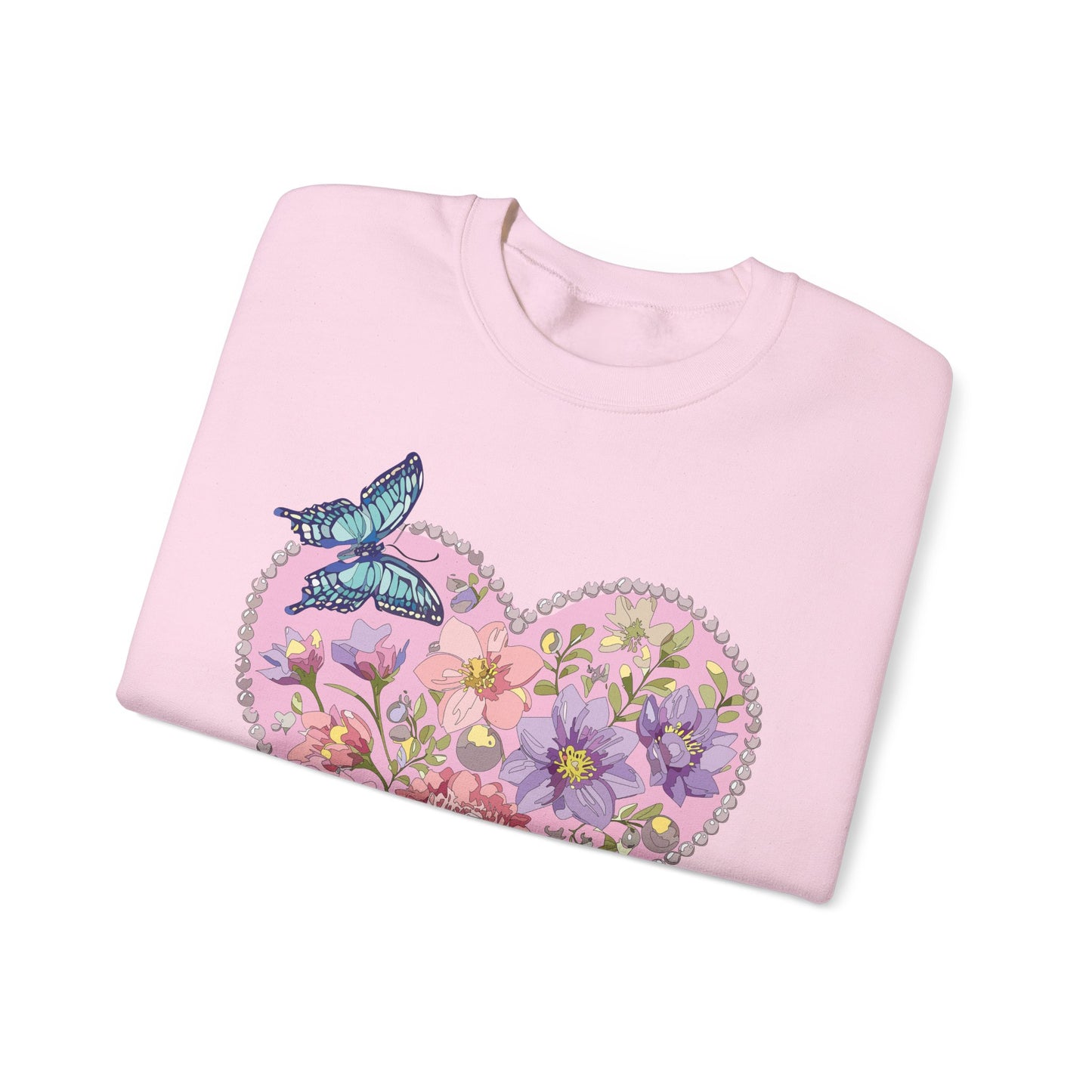 Floral Heart Sweatshirt, Floral Love Sweatshirt, Valentine's Day Sweatshirt, Heart Floral Sweatshirt