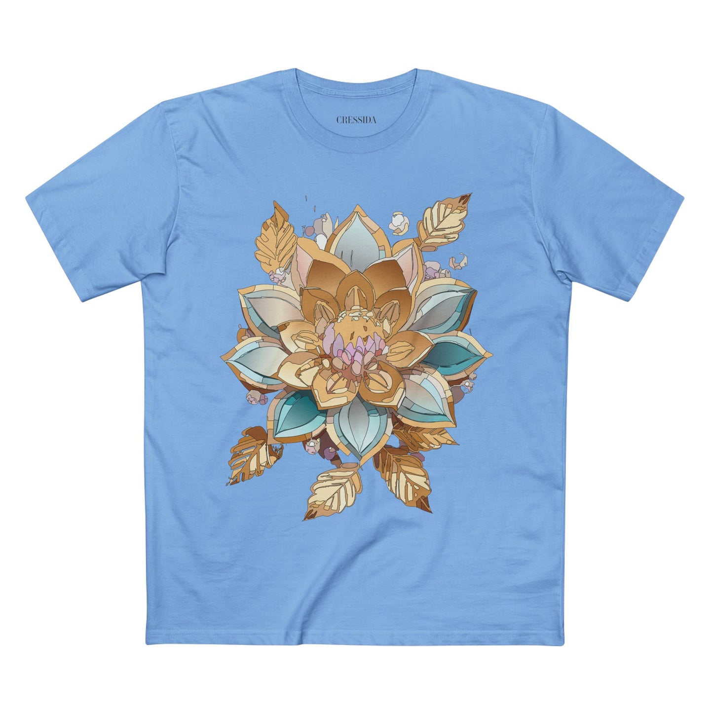 Floral Shirt, Shirt with Flower, Tee Shirt with Antique Flower