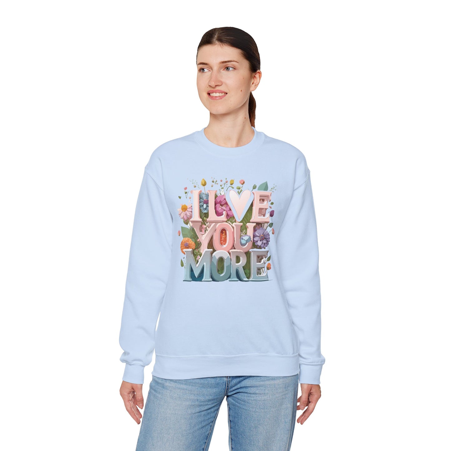 Floral Love Sweatshirt, Valentine's Day Sweatshirt, Love Flower Sweatshirt