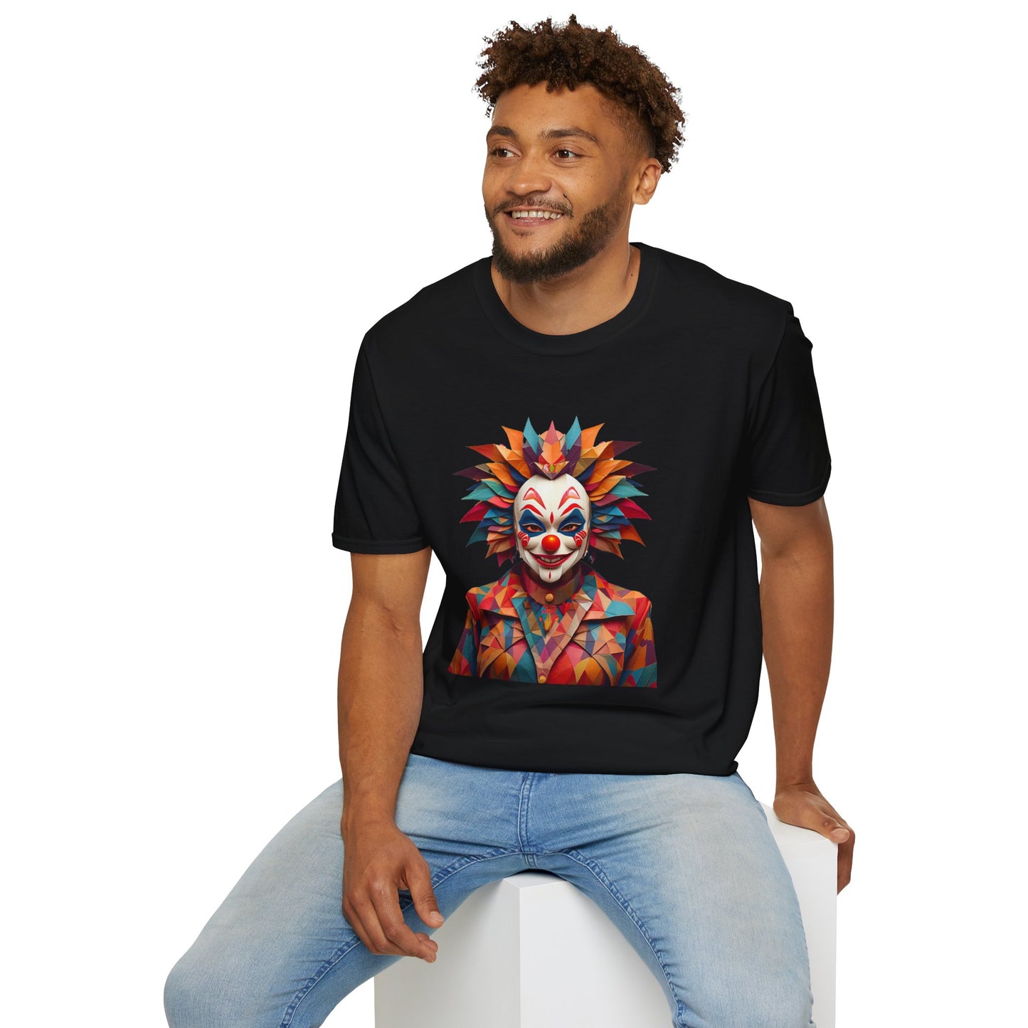 Clown Shirt, T Shirt with Clown, Funny Man Shirt, Tee Shirt with Funny Man, Circus Shirt, Shirt with Circus, Scary Man Shirt, Shirt with Scary Man