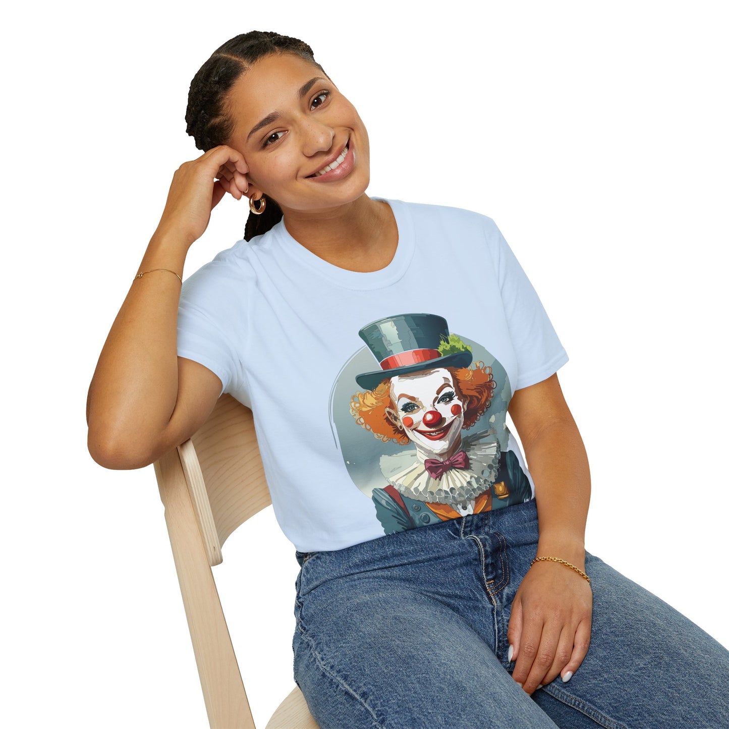 Clown Shirt, T Shirt with Clown, Funny Man Shirt, Tee Shirt with Funny Man, Circus Shirt, Shirt with Circus, Scary Man Shirt, Shirt with Scary Man