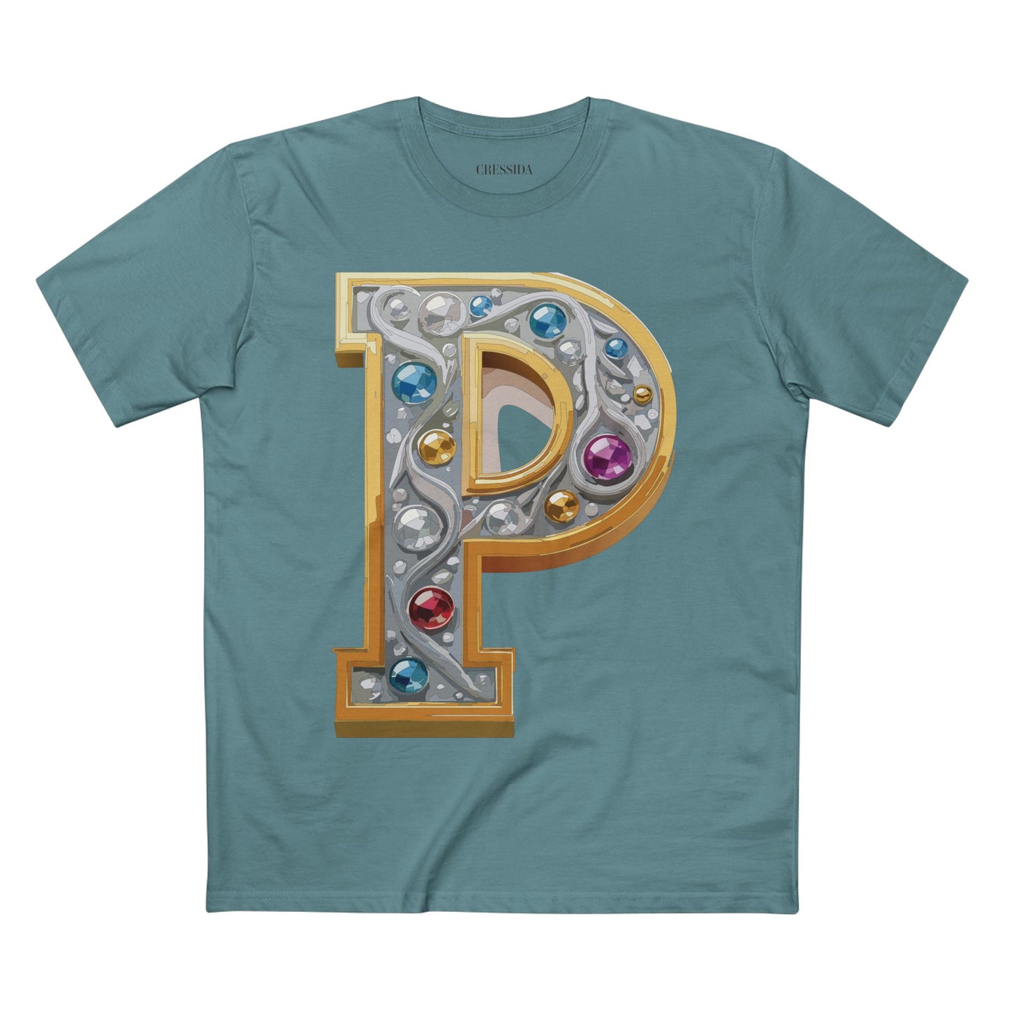 Letter Shirt, Shirt with Letters, Tee Shirt with Gold Letters