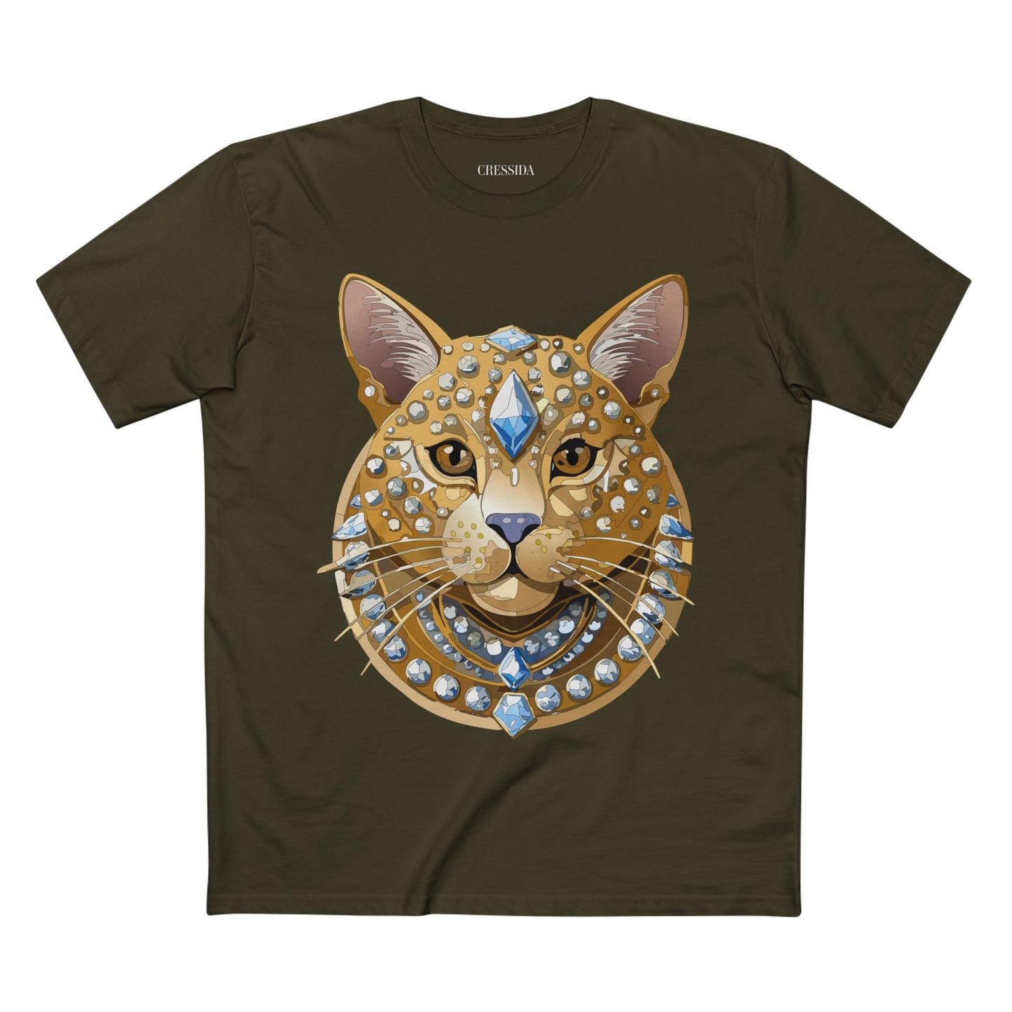 Unisex Premium Cotton Tee Shirt With Antique Animal Medallion Design